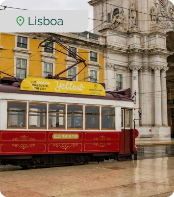 Vista urbana de Lisboa, em Portugal