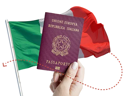 Imagem de um passaporte italiano